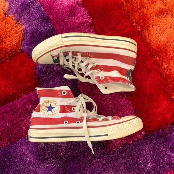 Converse All Star Americana print canvas high tops 4.5 men’s, 6.5 women’s, 37 EU - Picture 1 of 4